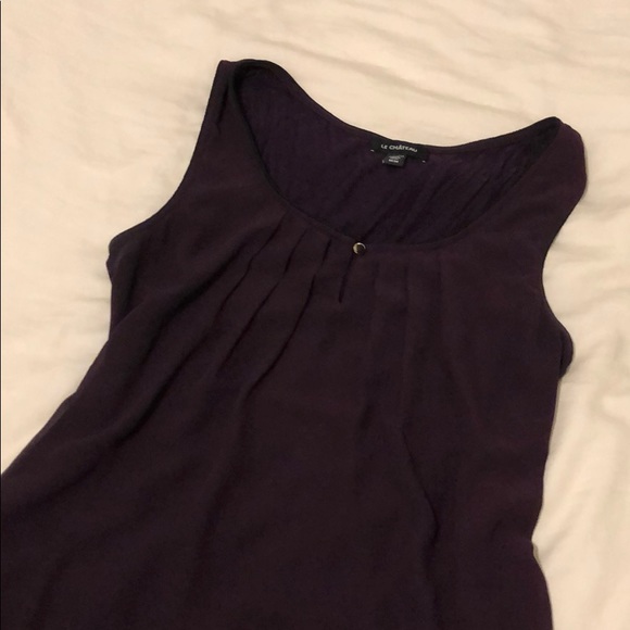 Le Chateau Purple Tank Blouse - Picture 2 of 2